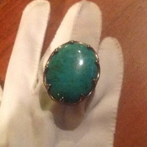 Statement ring. REDUCED. Large turquoise and sterling silver